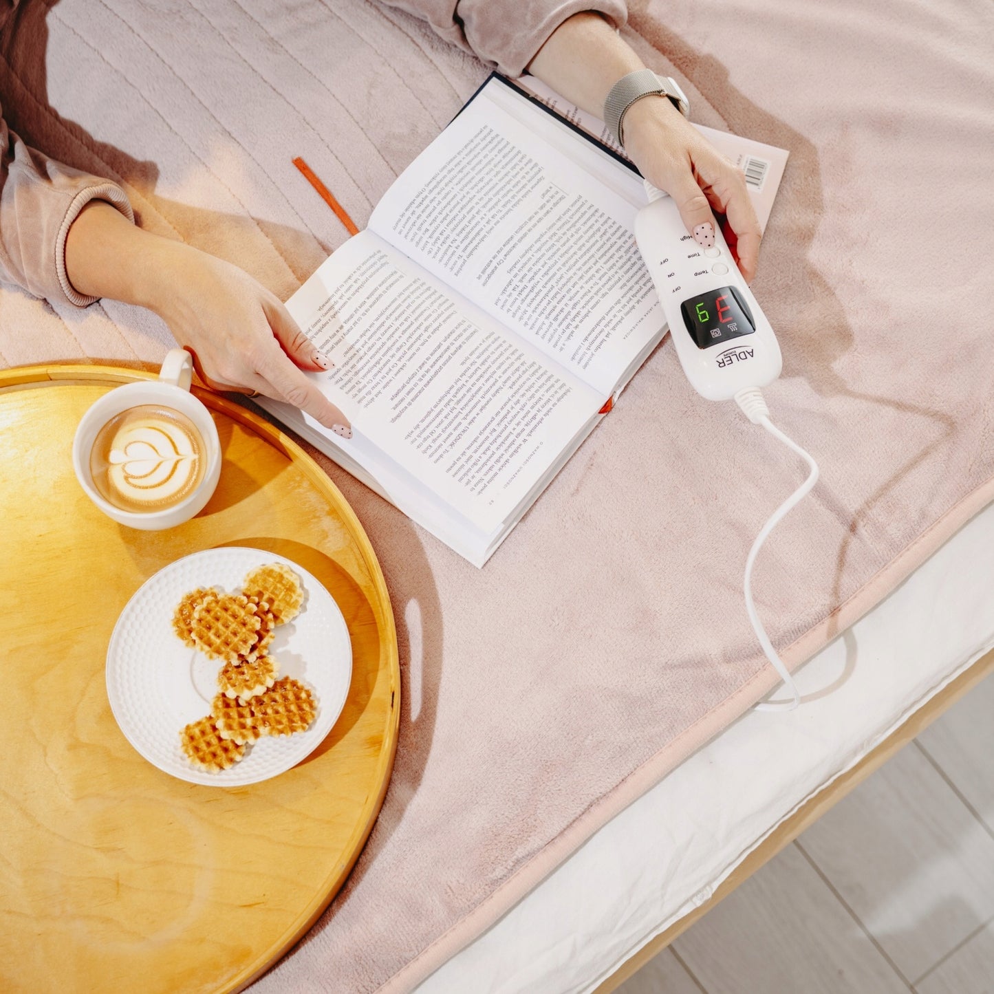 ELEKTRINIS "KOC" MOTINIS ŠILDOMASIS PLAIDAS 160x180cm LCD Laikmatis Nuotolinio Valdymo Pultelis