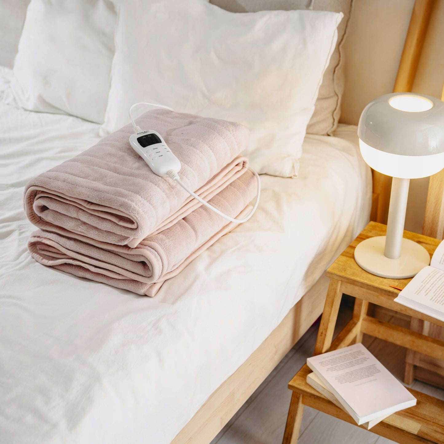 ELEKTRINIS "KOC" MOTINIS ŠILDOMASIS PLAIDAS 160x180cm LCD Laikmatis Nuotolinio Valdymo Pultelis