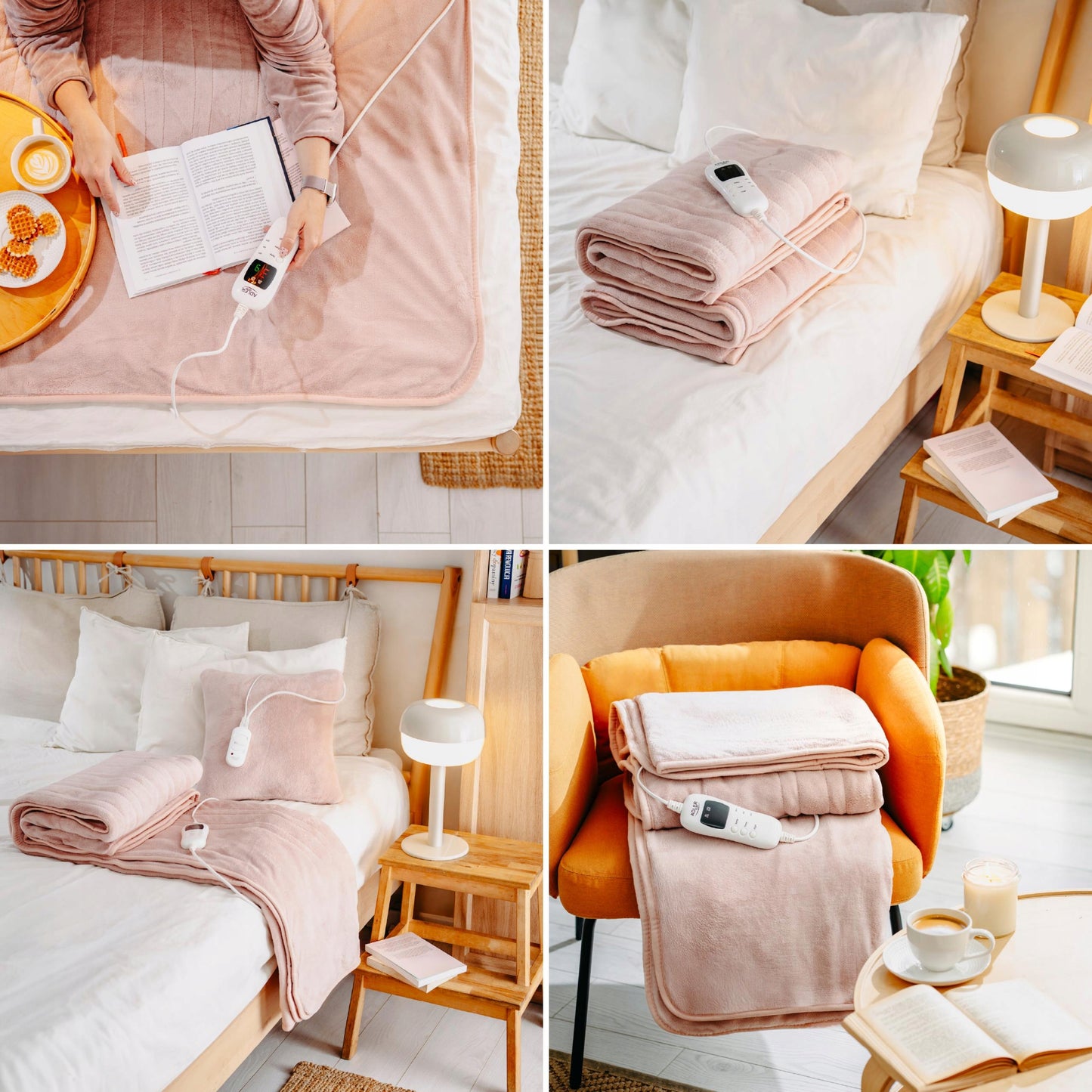 ELEKTRINIS "KOC" MOTINIS ŠILDOMASIS PLAIDAS 160x180cm LCD Laikmatis Nuotolinio Valdymo Pultelis