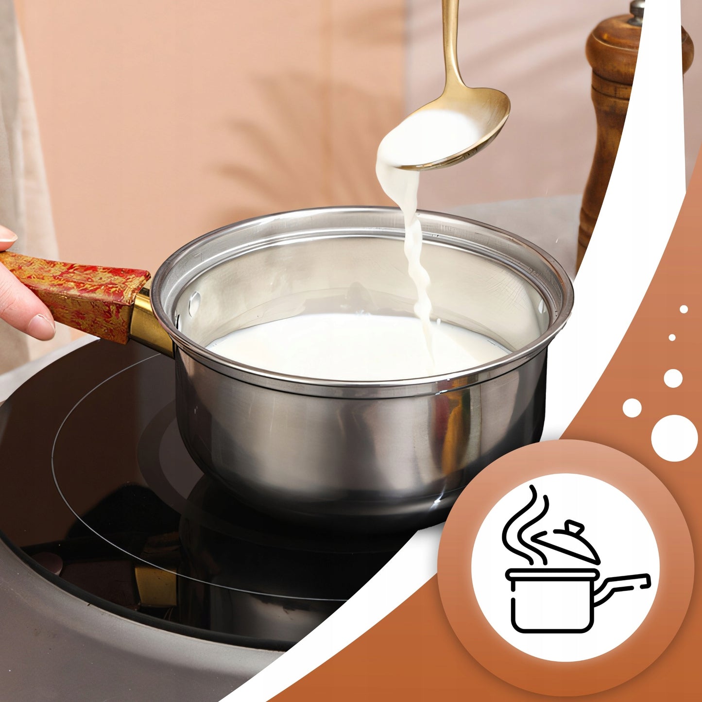 11 VIENETŲ VIRTUVĖS PUODŲ KOMPLEKTAS DUJOMS, INDUKCIJAI, ARBATINUKAS, KEPTUVĖ + DANGČIAI