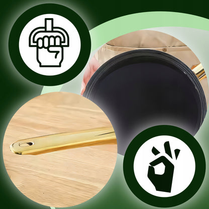 12 elementų nerūdijančio plieno virtuvės puodų ir keptuvės rinkinys su dangčiais