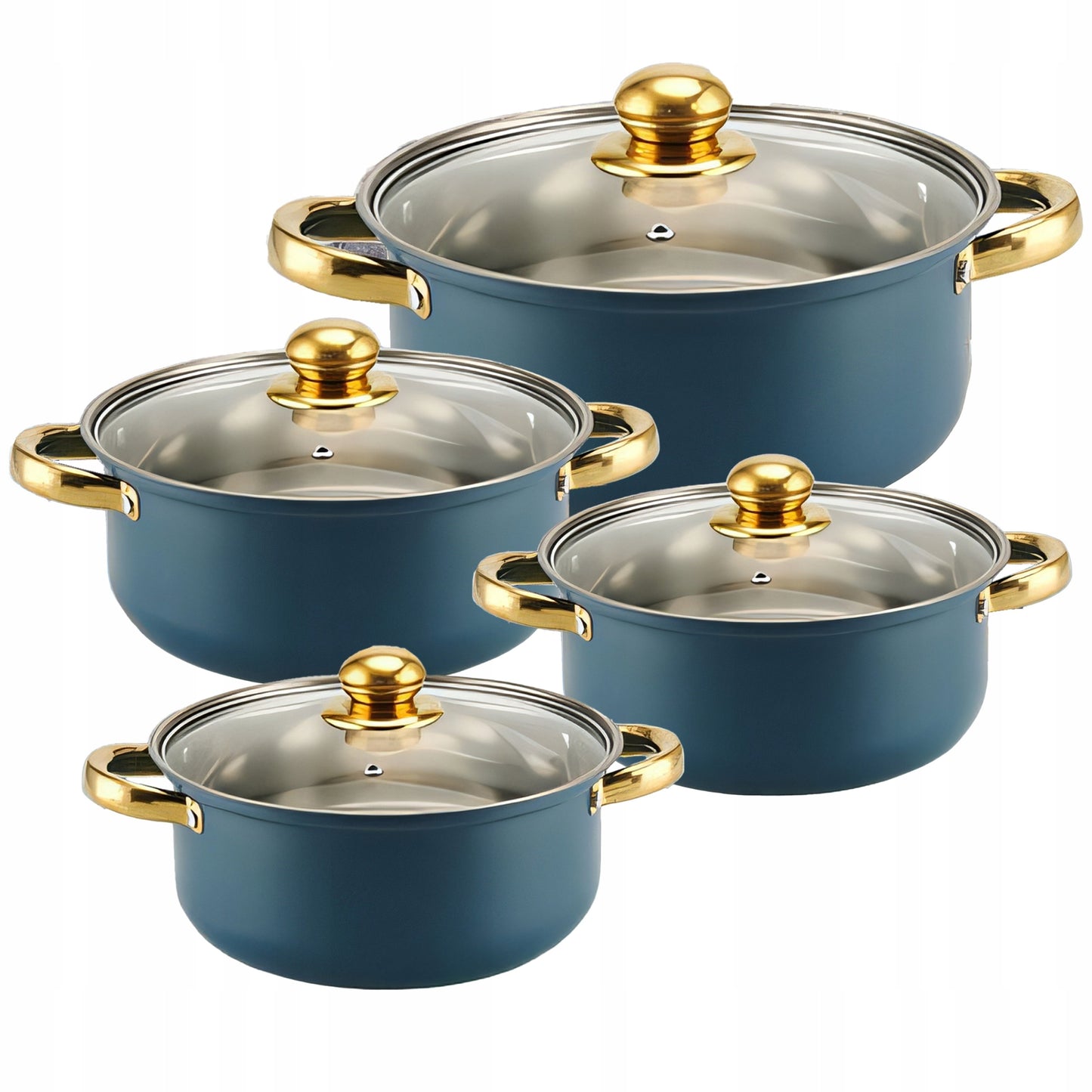 12 elementų nerūdijančio plieno virtuvės puodų ir keptuvės rinkinys su dangčiais