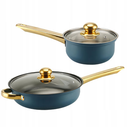 12 elementų nerūdijančio plieno virtuvės puodų ir keptuvės rinkinys su dangčiais