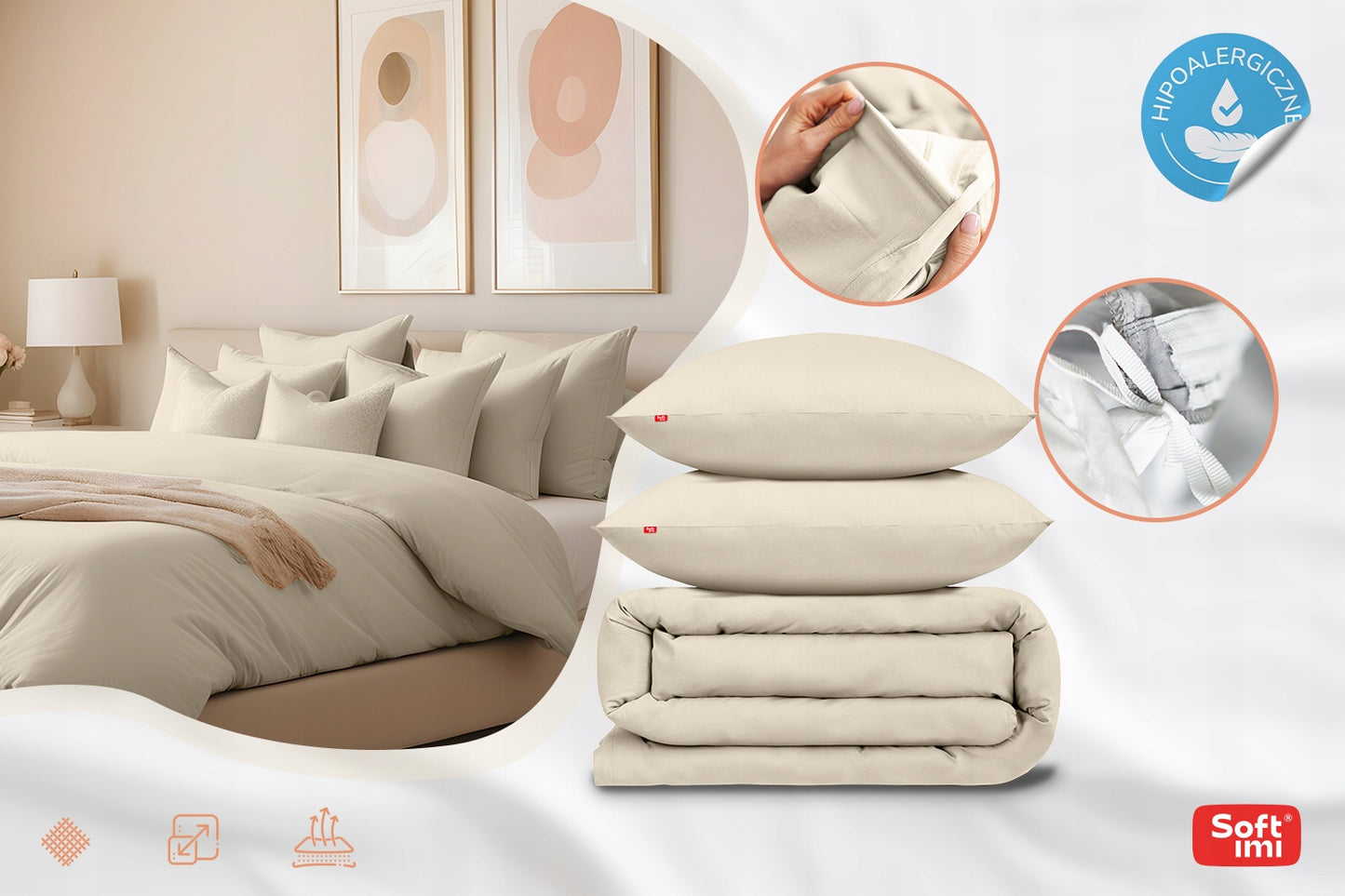 Patalynės komplektas 160x200 100% medvilnė + 2 užvalkalai 70x80 Medvilninė patalynė