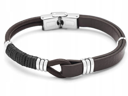 Vyriškas dovanų komplektas PAUL LORENS - Laikrodis + Apyrankė (zg370f)