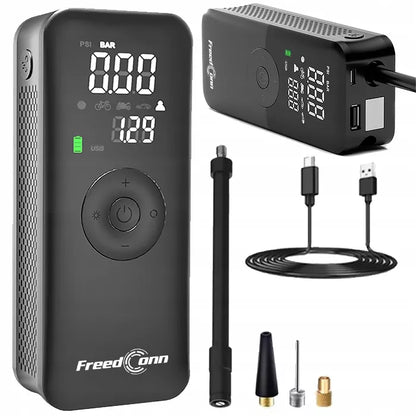 BEZPRZEWODOWA POMPKA SAMOCHODOWA MOTOCYKLOWA ROWEROWA KOMPRESOR POWERBANK USB
