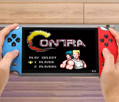 Nešiojama žaidimų konsolė X12 Retro 5.1 colių ekranas su integruotais žaidimais