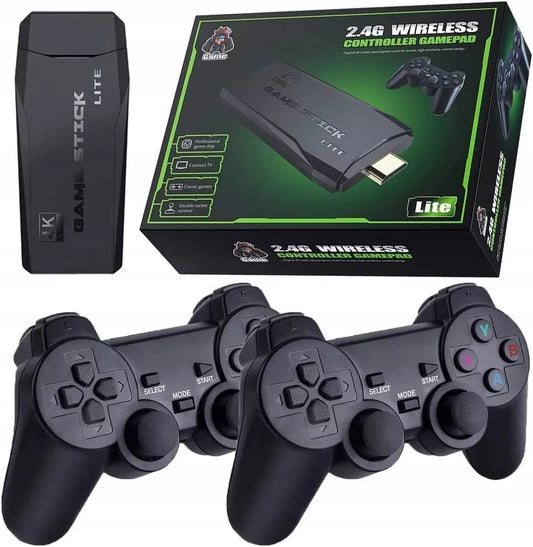 RETRO žaidimų konsolė televizoriui HDMI, 20000+ žaidimų, 2 belaidžiai pulteliai, nešiojama