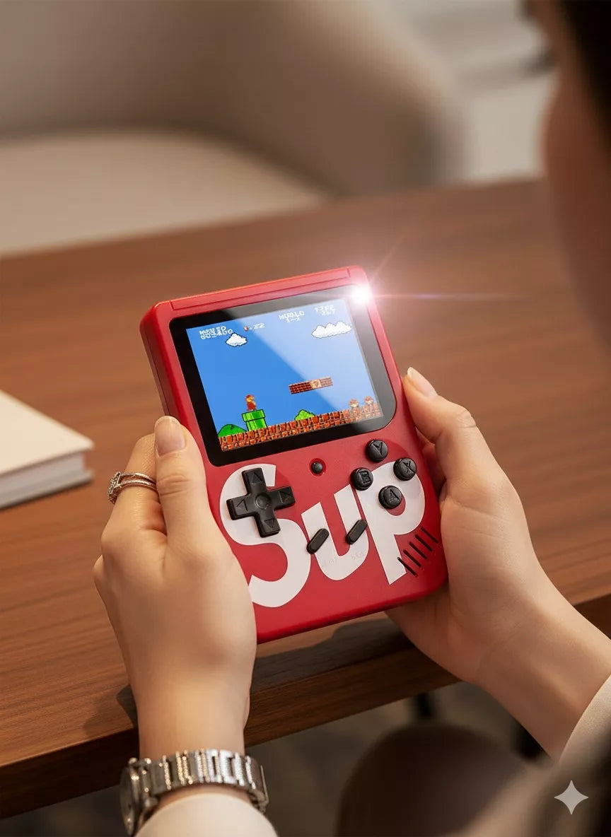 Nešiojama retro konsolė vaikams 400 kultinių žaidimų + pultas