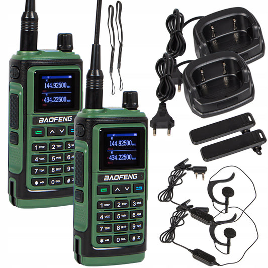 TRUMASIS RADIOTELEFONAS 2x WALKIE TALKIE BAOFENG UV-17 DIDELIO VEIKIMO NUOTOLIO