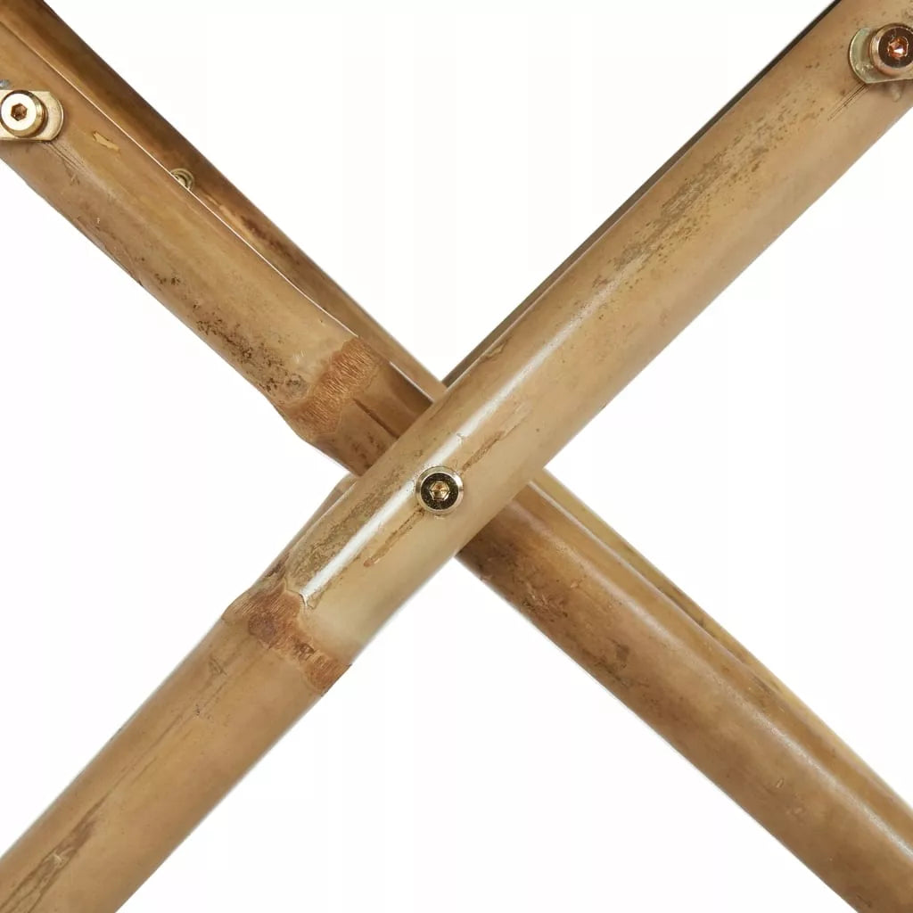 LAUKO KĖDĖS režisieriaus stiliaus sulankstomos 2 vnt., mėlynos, bambukas/audinys