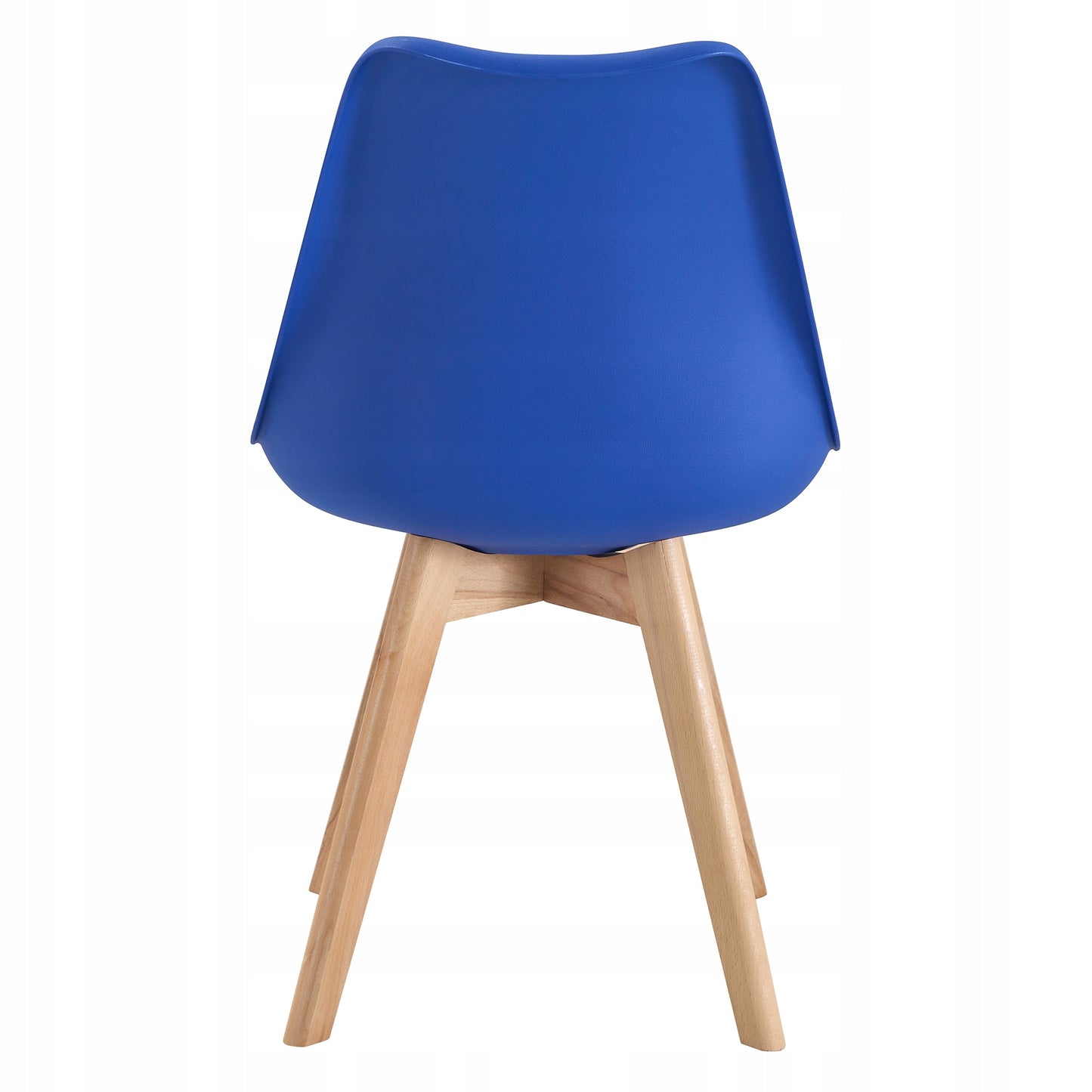 Skandinaviška kėdė su pagalvėle, mėlyna, medinės kojos, ekooda, 4 vnt.