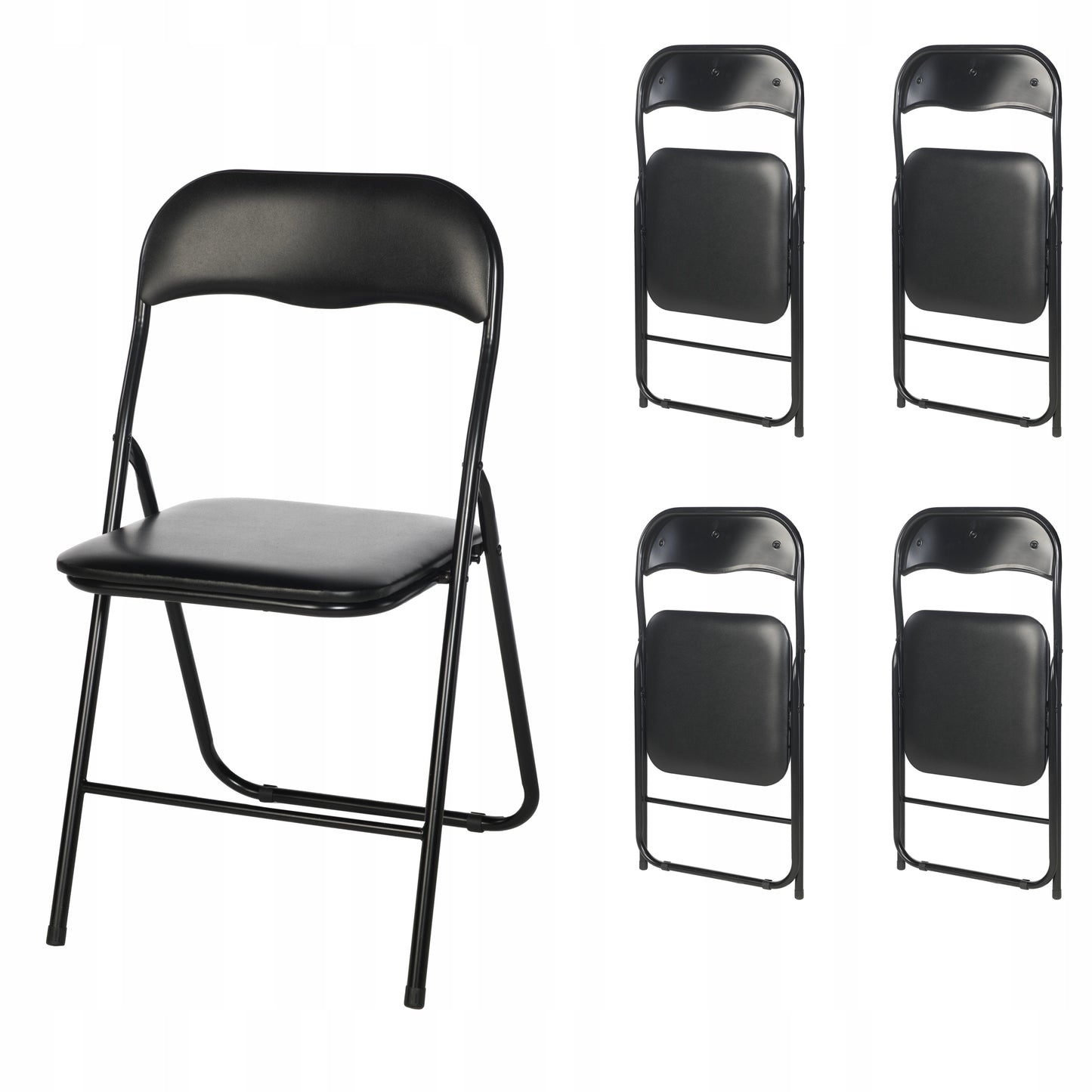 SUDĖJAMAS SULANKSTOMAS SODO, KETERINGO, BIURO KĖDĖ, JUODA, rinkinys x4