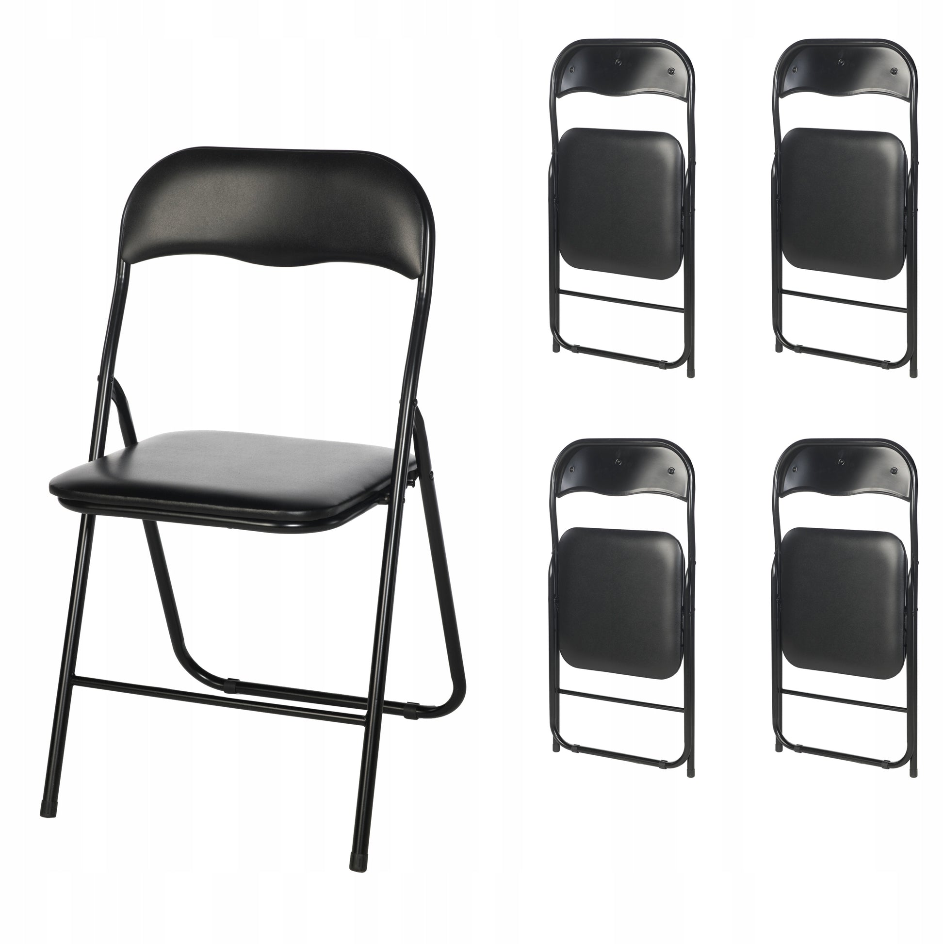 SUDĖJAMAS SULANKSTOMAS SODO, KETERINGO, BIURO KĖDĖ, JUODA, rinkinys x4