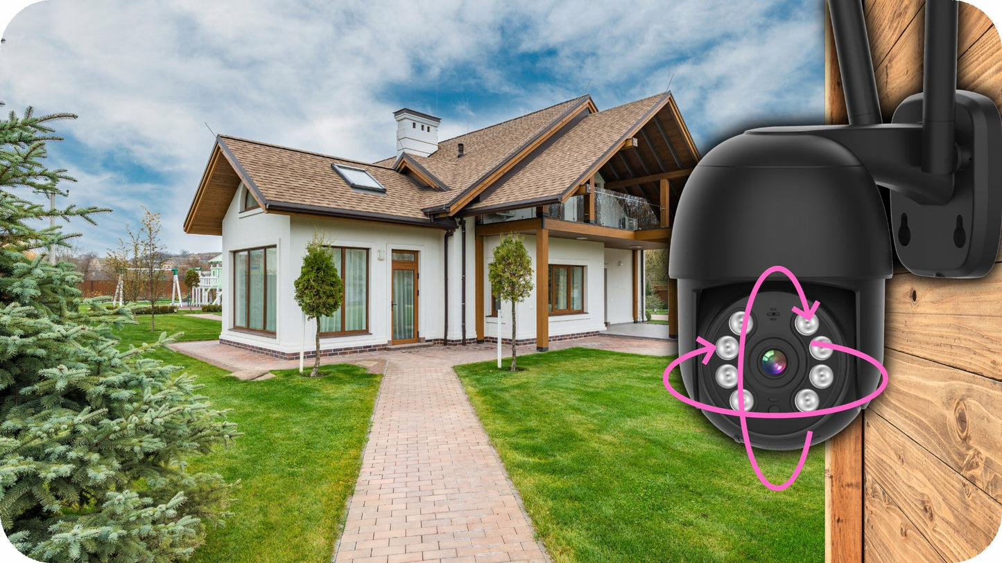 Vidinė/Lauko IP kamera, namų stebėjimas, signalizacija, WiFi, juoda - Eurolook