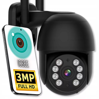 Vidinė/Lauko IP kamera, namų stebėjimas, signalizacija, WiFi, juoda - Eurolook