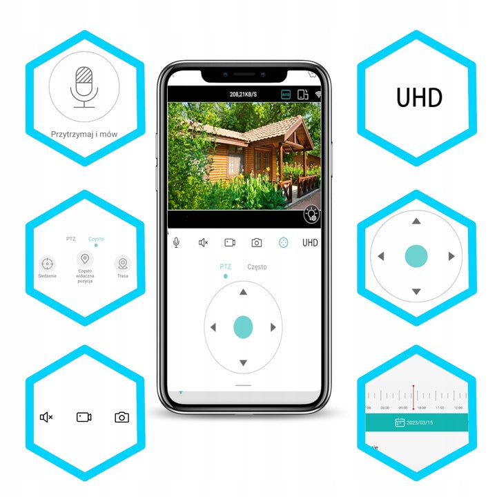 IP kamera vidinė, lauko HOUSECAMS tiesioginė peržiūra