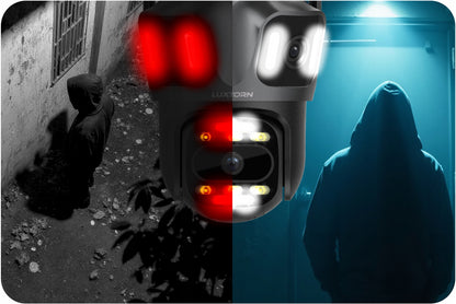 Lauko pasukama kamera su 3 objektyvais IP WIFI 2x2MPx +4MPx LUXTORN