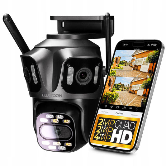 Lauko pasukama kamera su 3 objektyvais IP WIFI 2x2MPx +4MPx LUXTORN
