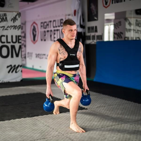 Reguliuojama 9kg svorinė liemenė fitnesui, traukos pratimams NILS