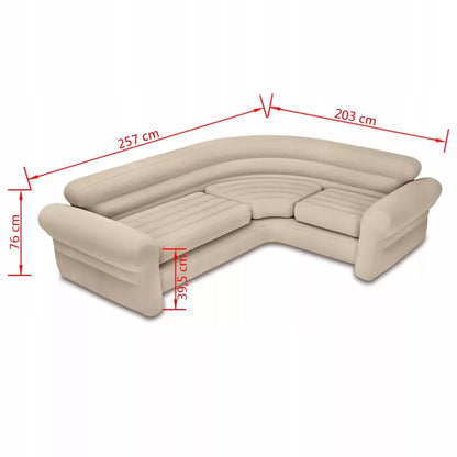 Pripučiama sofa-lova Intex 68575NP 230V 257x76x203 cm