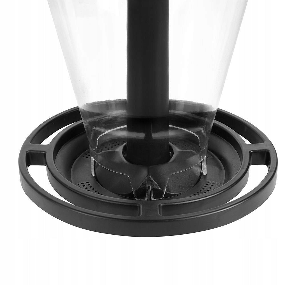 Juodas pakabinamas paukščių lesyklėlės namelis maistui ir sėkloms