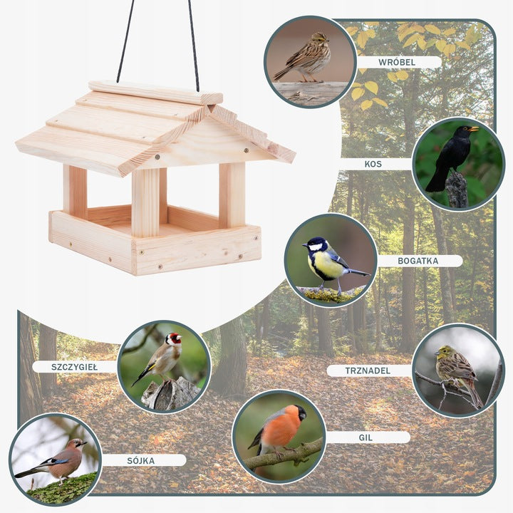 Paukščių lesykla savarankiško surinkimo, pakabinama, „Pasidaryk pats“, saulėgrąža, 0,5 kg