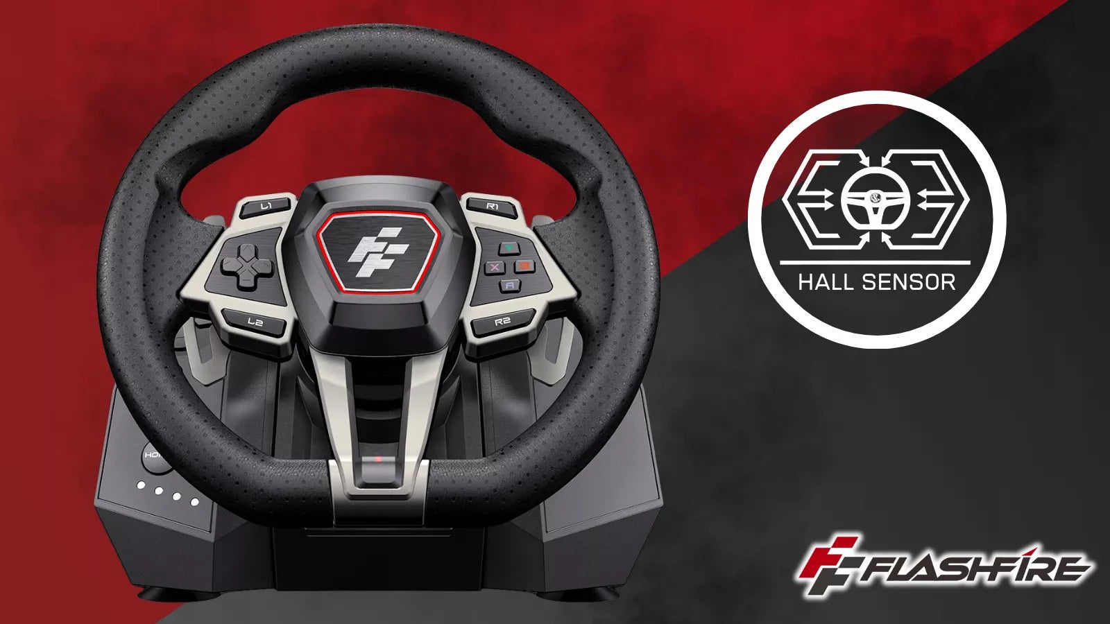 Žaidimų vairas FLASHFIRE IMOLA F107 6 pavaros 900° PC PS5 PS4 Xbox