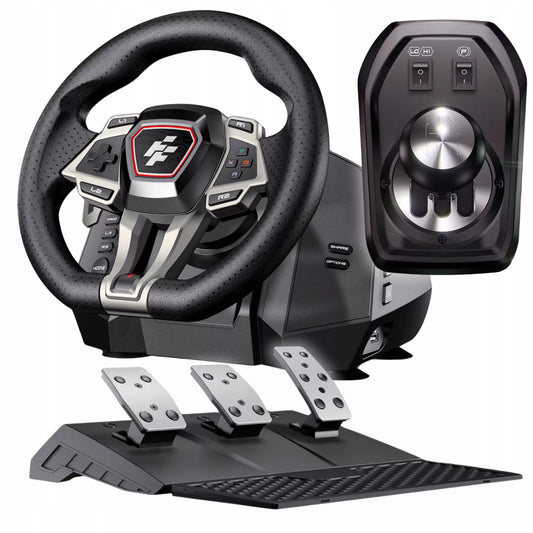 Žaidimų vairas FLASHFIRE IMOLA F107 6 pavaros 900° PC PS5 PS4 Xbox