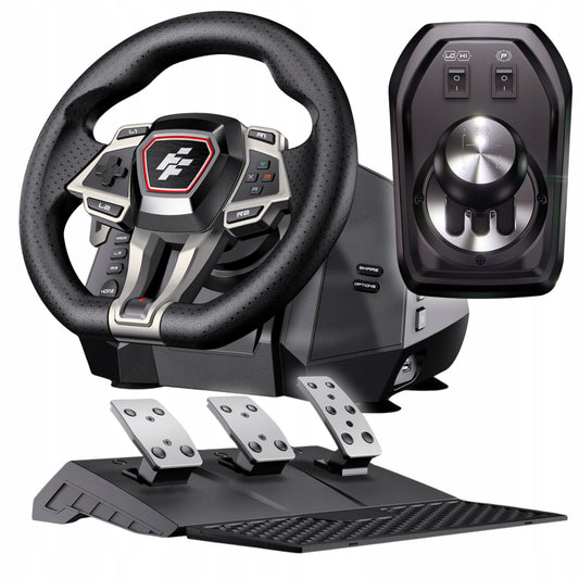 Žaidimų vairas FLASHFIRE IMOLA F107 6 pavaros 900° PC PS5 PS4 Xbox