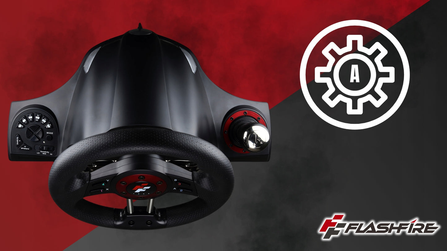 Žaidimų vairas FLASHFIRE WH2304V 270° + Pedalai PC PS4 Switch Xbox