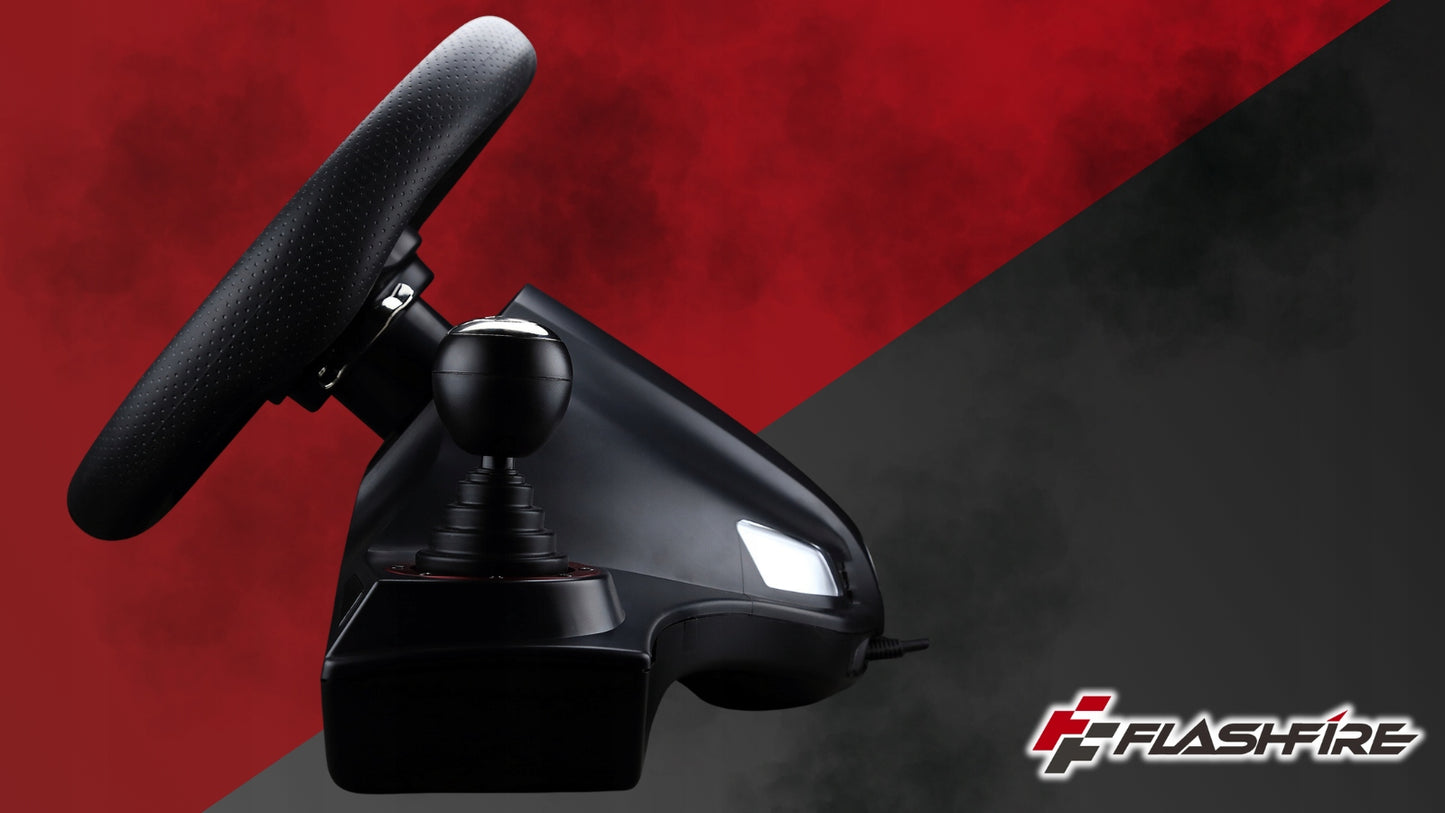 Žaidimų vairas FLASHFIRE WH2304V 270° + Pedalai PC PS4 Switch Xbox