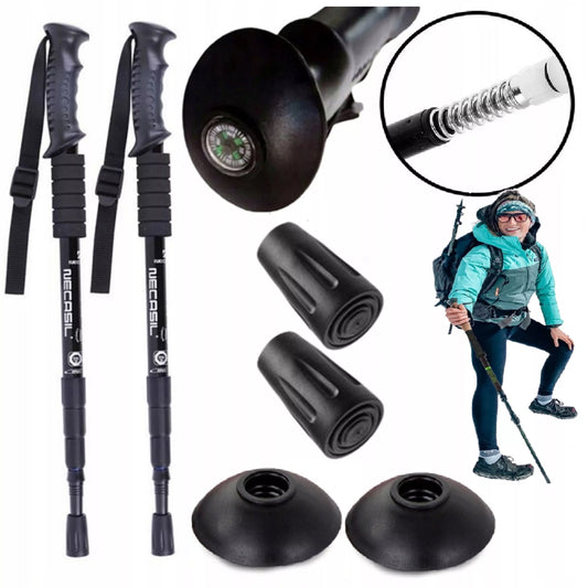 NORDIC WALKING TREKKINGOWE lazdai vaikščioti REGULIUOJAMI Komplektas 2 vnt.
