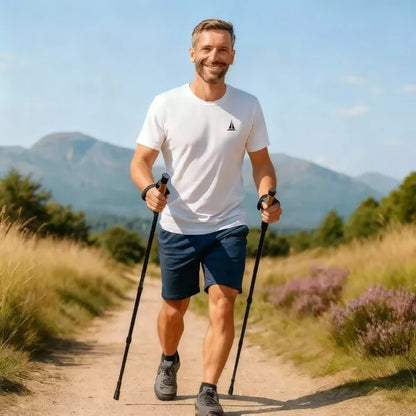 Teleskopinės 3-segmentės sulankstomos Nordic Walking / Trekingo lazdelės