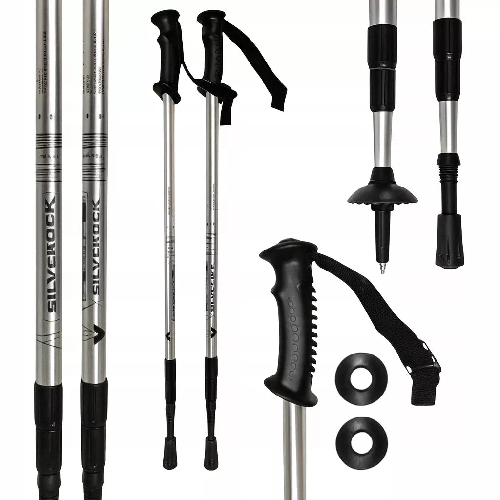 Teleskopinės 3-segmentės sulankstomos Nordic Walking / Trekingo lazdelės