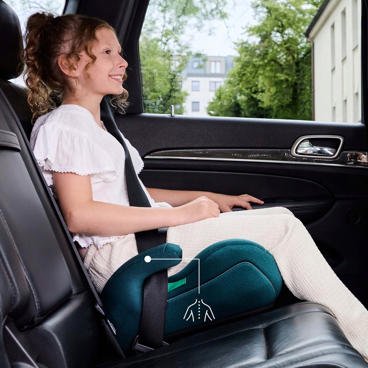 Kinderkraft Sėdynėlė-paaukštinimas 6-12 metų, 125-150 cm, I-BOOST 2, Juoda