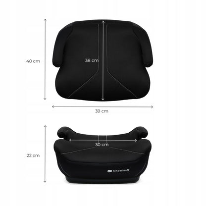 Kinderkraft Sėdynėlė-paaukštinimas 6-12 metų, 125-150 cm, I-BOOST 2, Juoda