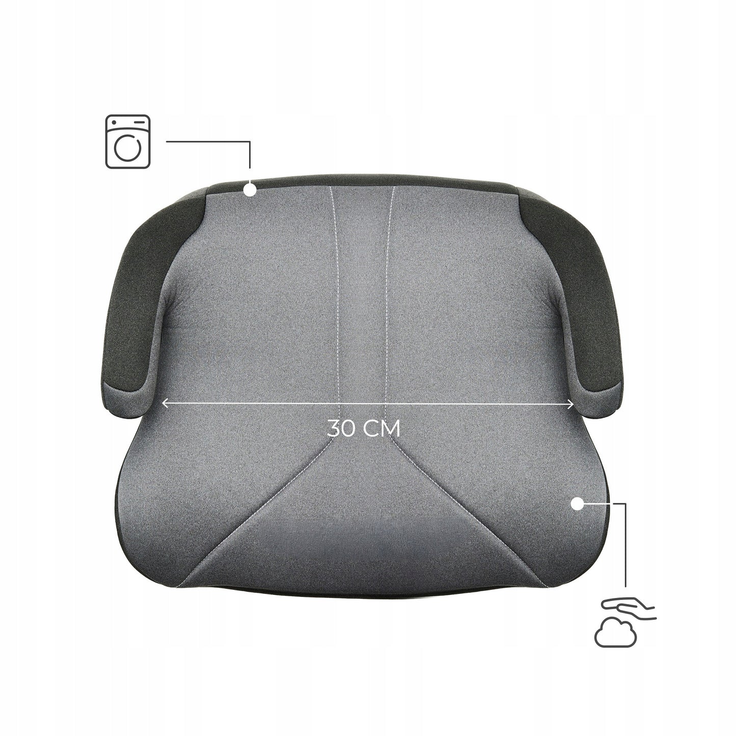 Sėdynės paaukštinimas 6–12 metų 125–150 cm I-BOOST 2 Pilkas Kinderkraft