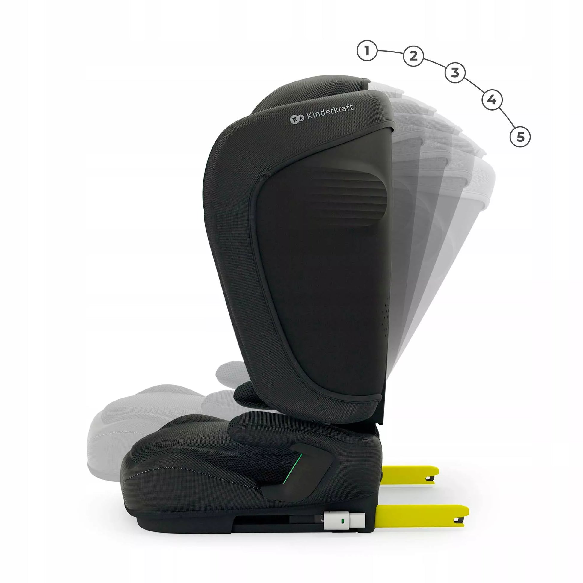 Kinderkraft automobilinė kėdutė 3,5-12 metų 100-150 cm 15-36 kg UNITY 2 juodas