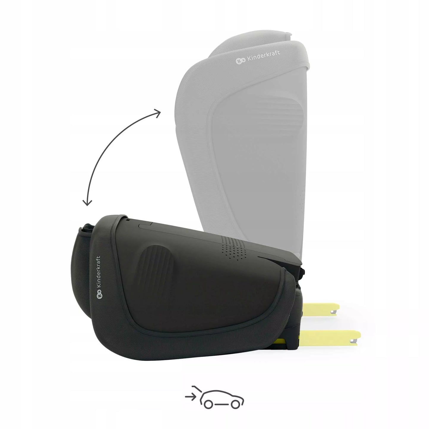 Kinderkraft automobilinė kėdutė 3,5-12 metų 100-150 cm 15-36 kg UNITY 2 juodas
