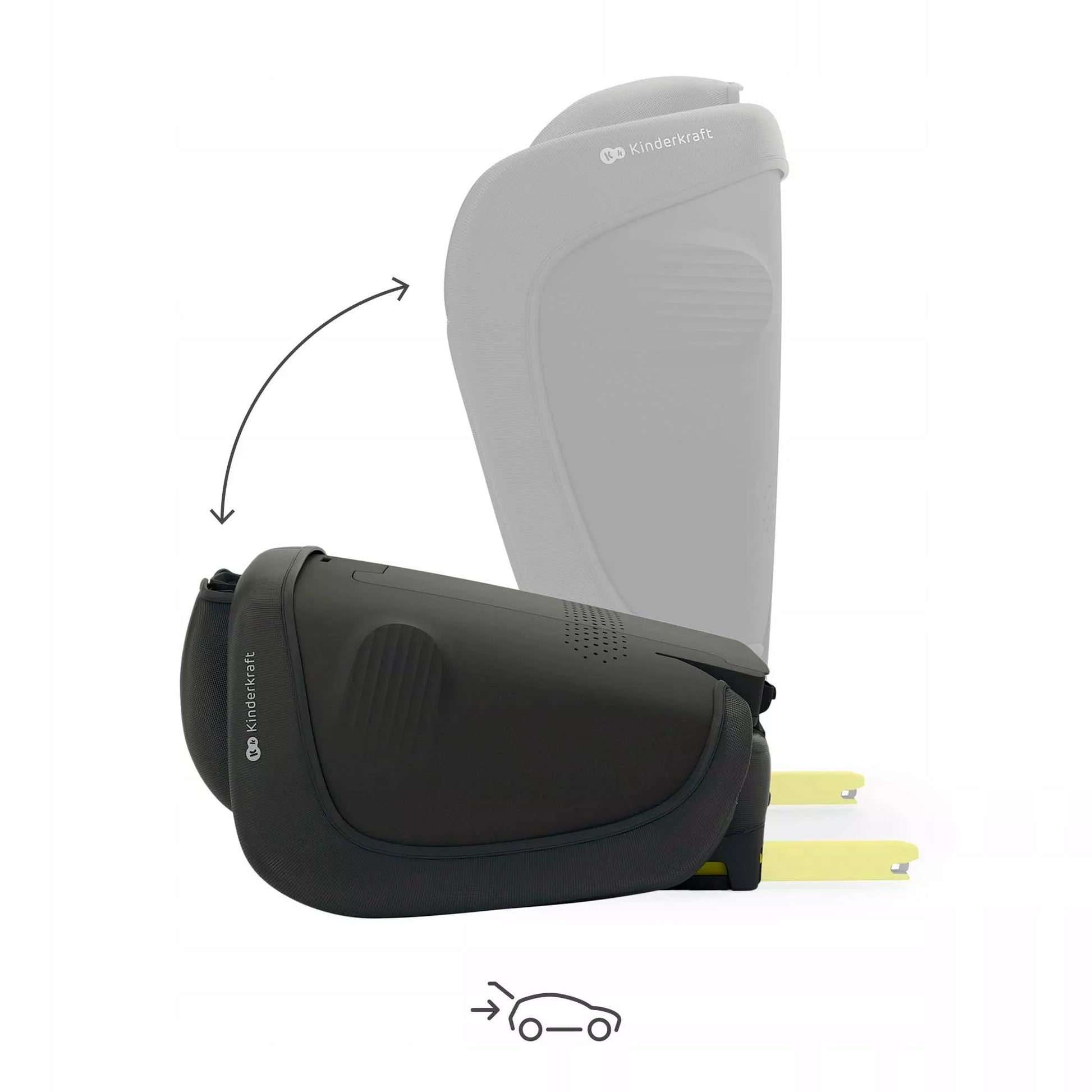Kinderkraft automobilinė kėdutė 3,5-12 metų 100-150 cm 15-36 kg UNITY 2 juodas