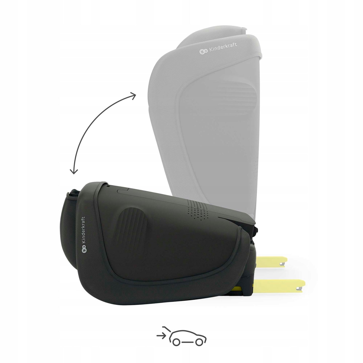 Kinderkraft automobilinė kėdutė 3,5-12 metų 100-150 cm 15-36 kg UNITY 2 juodas