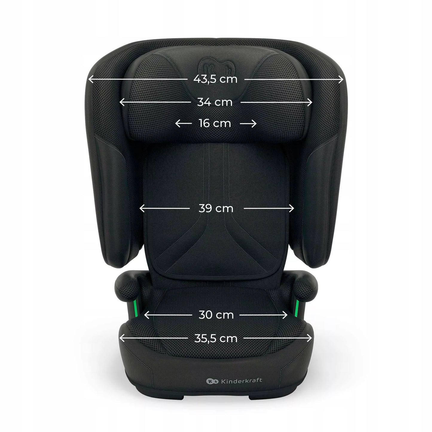 Kinderkraft automobilinė kėdutė 3,5-12 metų 100-150 cm 15-36 kg UNITY 2 juodas