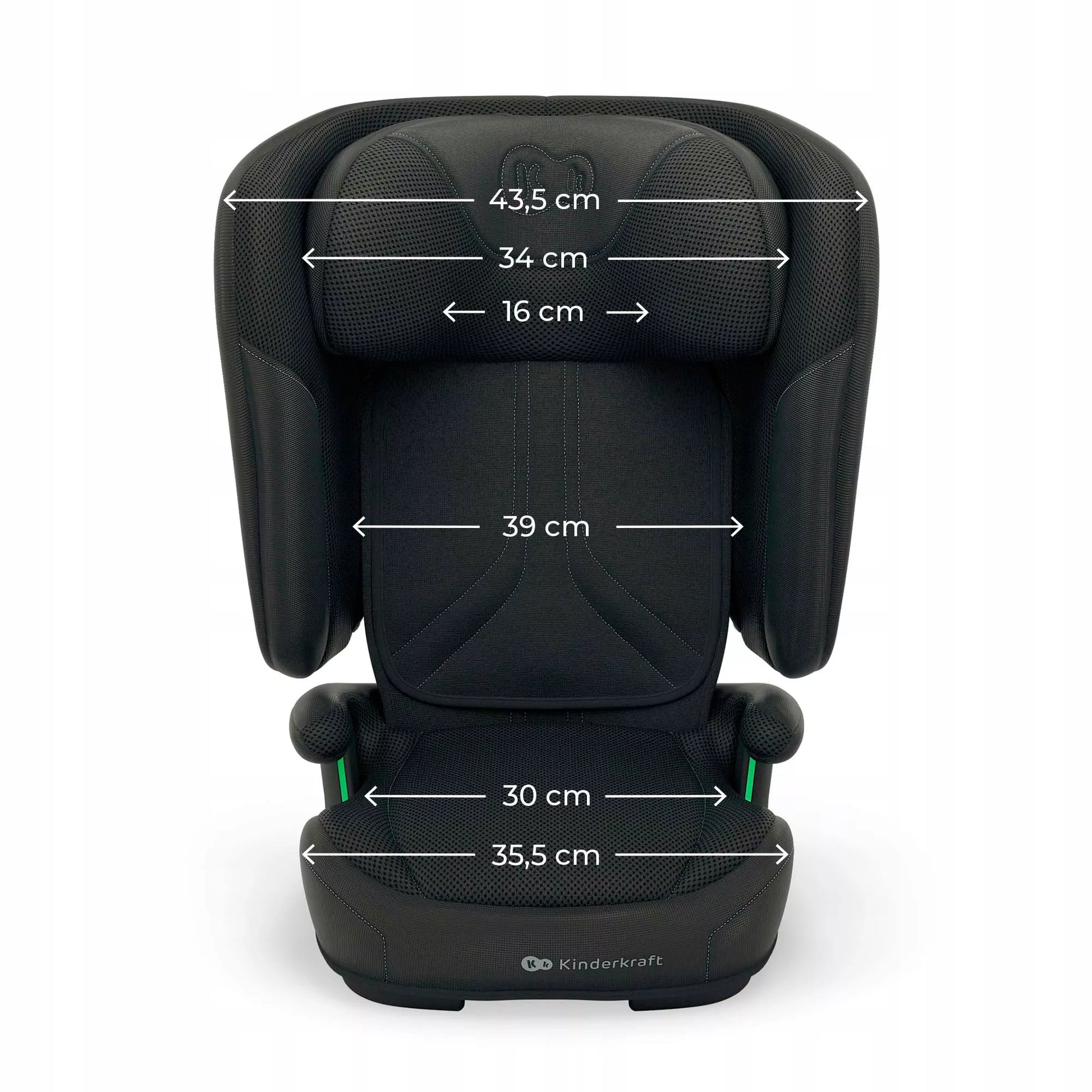 Kinderkraft automobilinė kėdutė 3,5-12 metų 100-150 cm 15-36 kg UNITY 2 juodas
