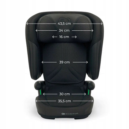 Kinderkraft automobilinė kėdutė 3,5-12 metų 100-150 cm 15-36 kg UNITY 2 juodas