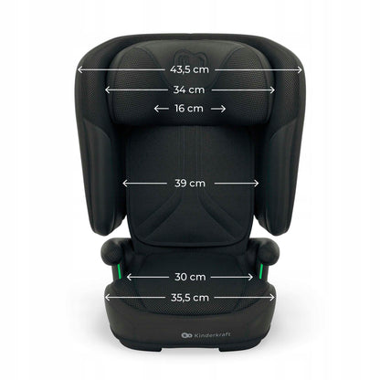 Kinderkraft automobilinė kėdutė 3,5-12 metų 100-150 cm 15-36 kg UNITY 2 juodas
