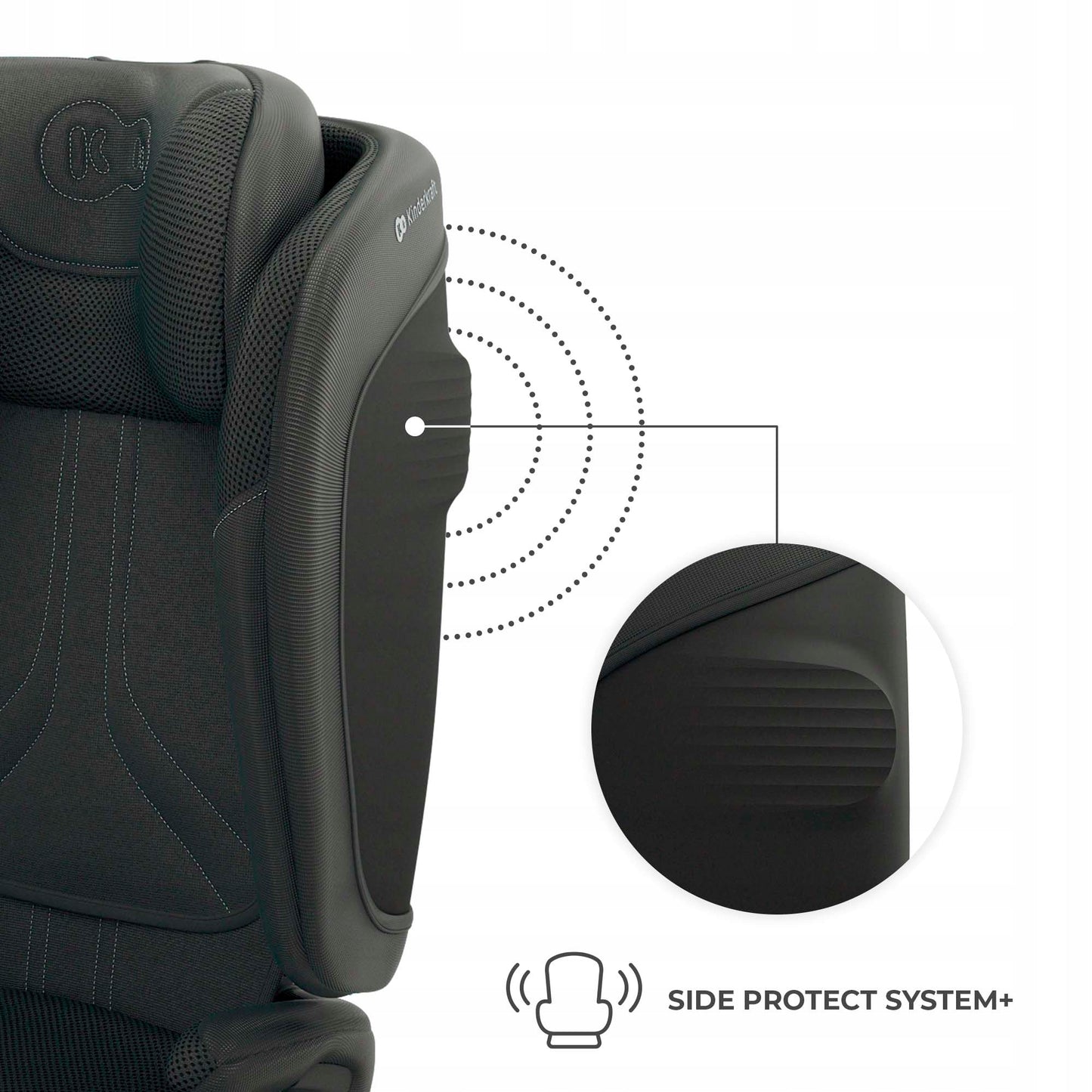 Kinderkraft automobilinė kėdutė 3,5-12 metų 100-150 cm 15-36 kg UNITY 2 juodas