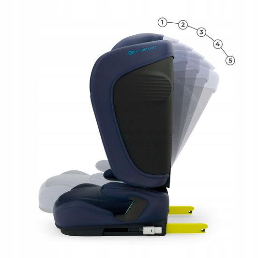 Kinderkraft Automobilinė kėdutė 3,5-12 metų 100-150 cm 15-36 kg UNITY 2 Tamsiai mėlynos spalvos