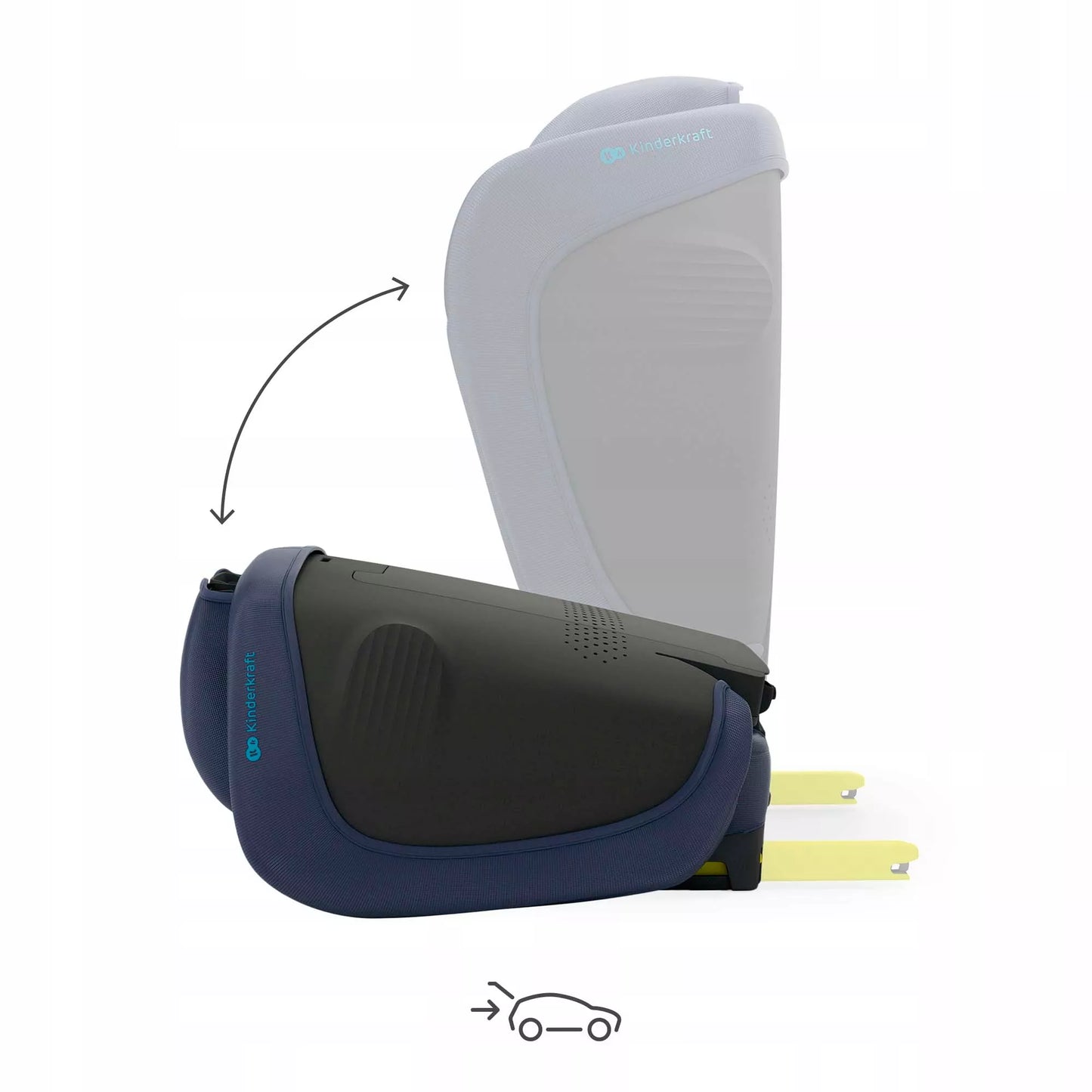 Kinderkraft Automobilinė kėdutė 3,5-12 metų 100-150 cm 15-36 kg UNITY 2 Tamsiai mėlynos spalvos