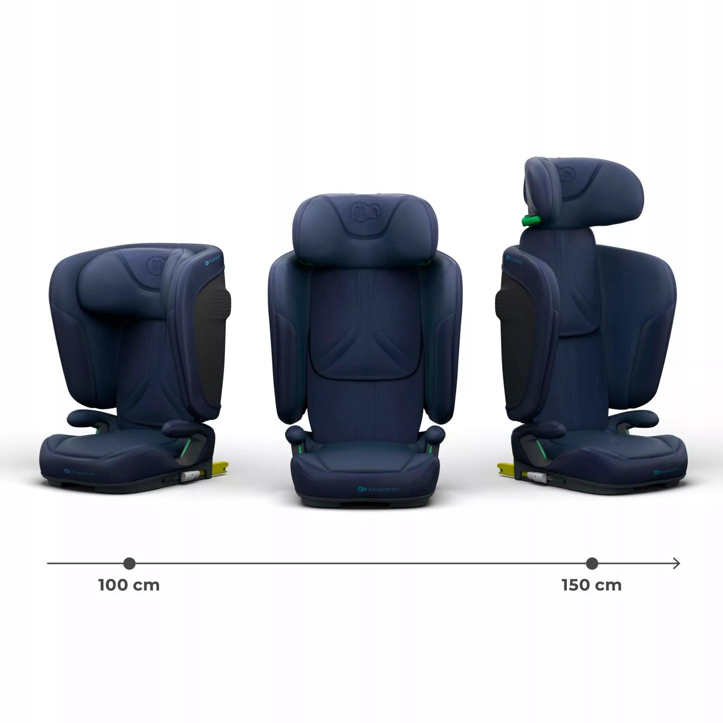 Kinderkraft Automobilinė kėdutė 3,5-12 metų 100-150 cm 15-36 kg UNITY 2 Tamsiai mėlynos spalvos